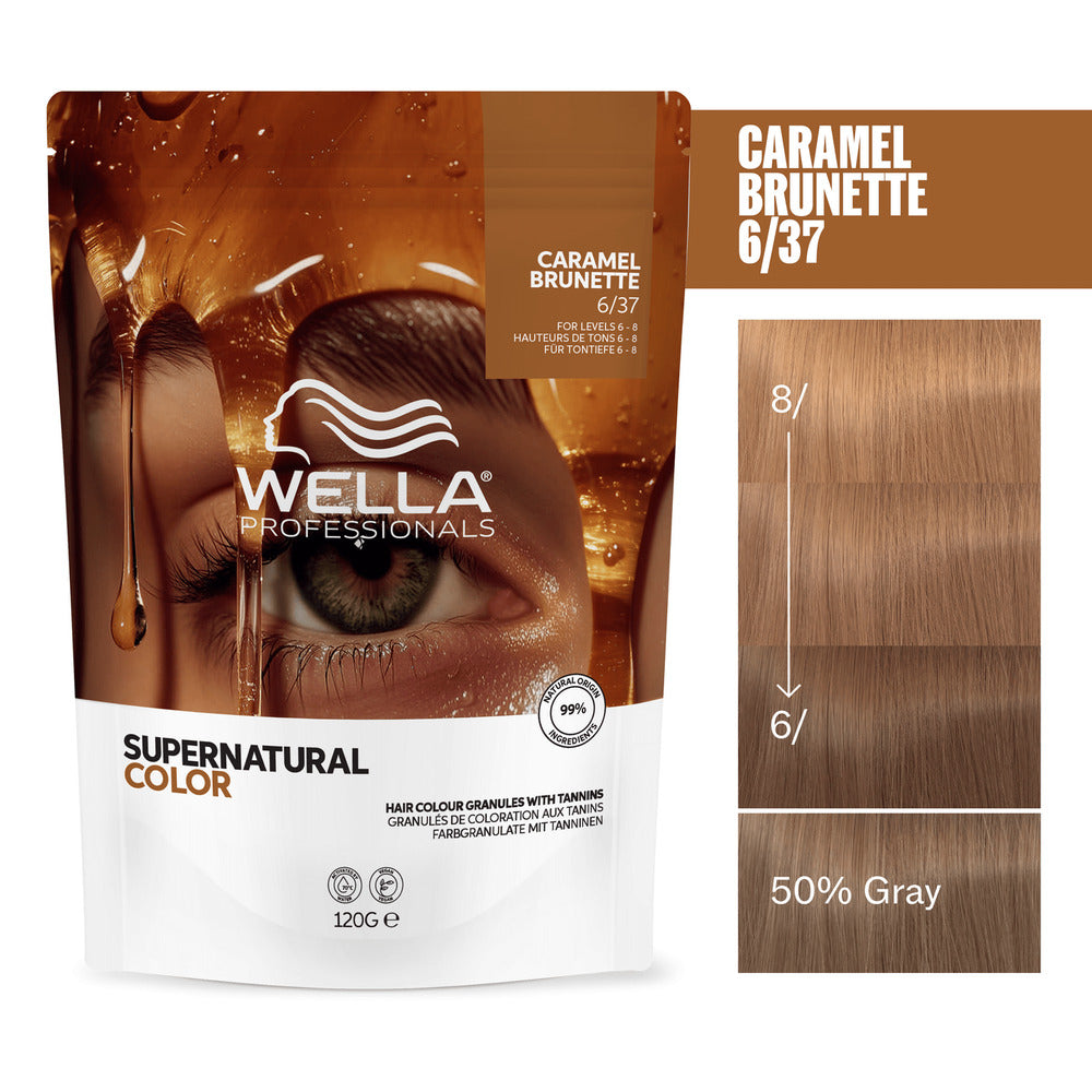 Wella Professionals Supernatural Color 6/37 Caramel Brunette 120g - Vopsea Semipermanenta Vegana - Beauty Lounge