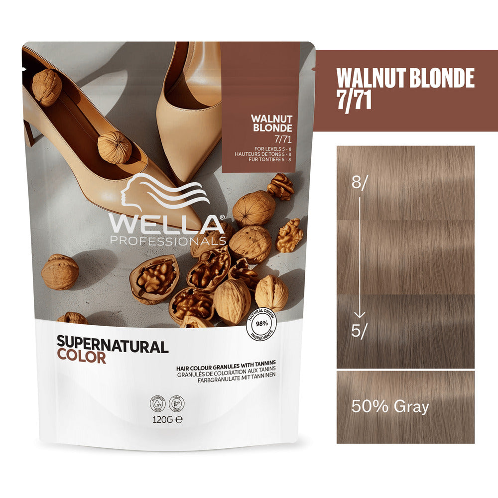 Wella Professionals Supernatural Color 7/71 Walnut Blonde 120g - Vopsea Semipermanenta Vegana - Beauty Lounge