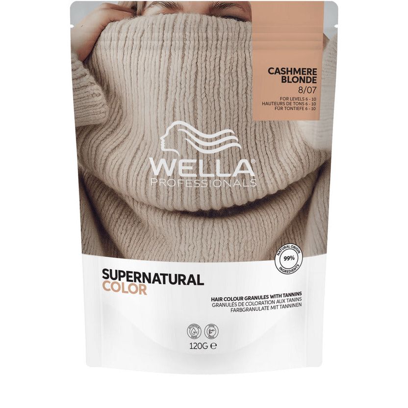 Wella Professionals Supernatural Color 8/07 Cashmere Blonde 120g - Vopsea Semipermanenta Vegana - Beauty Lounge