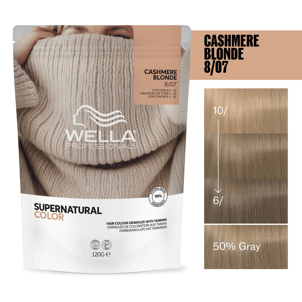 Wella Professionals Supernatural Color 8/07 Cashmere Blonde 120g - Vopsea Semipermanenta Vegana - Beauty Lounge