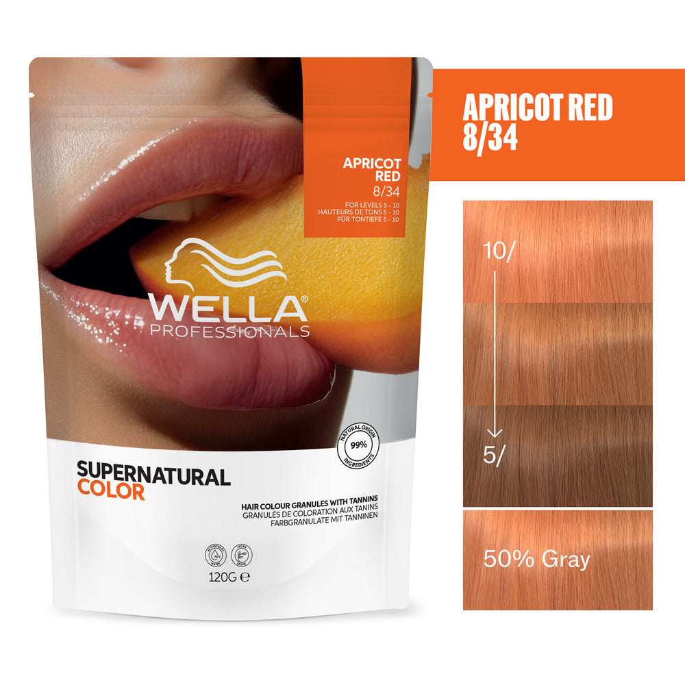 Wella Professionals Supernatural Color 8/34 Apricot Red 120g - Vopsea Semipermanenta Vegana - Beauty Lounge