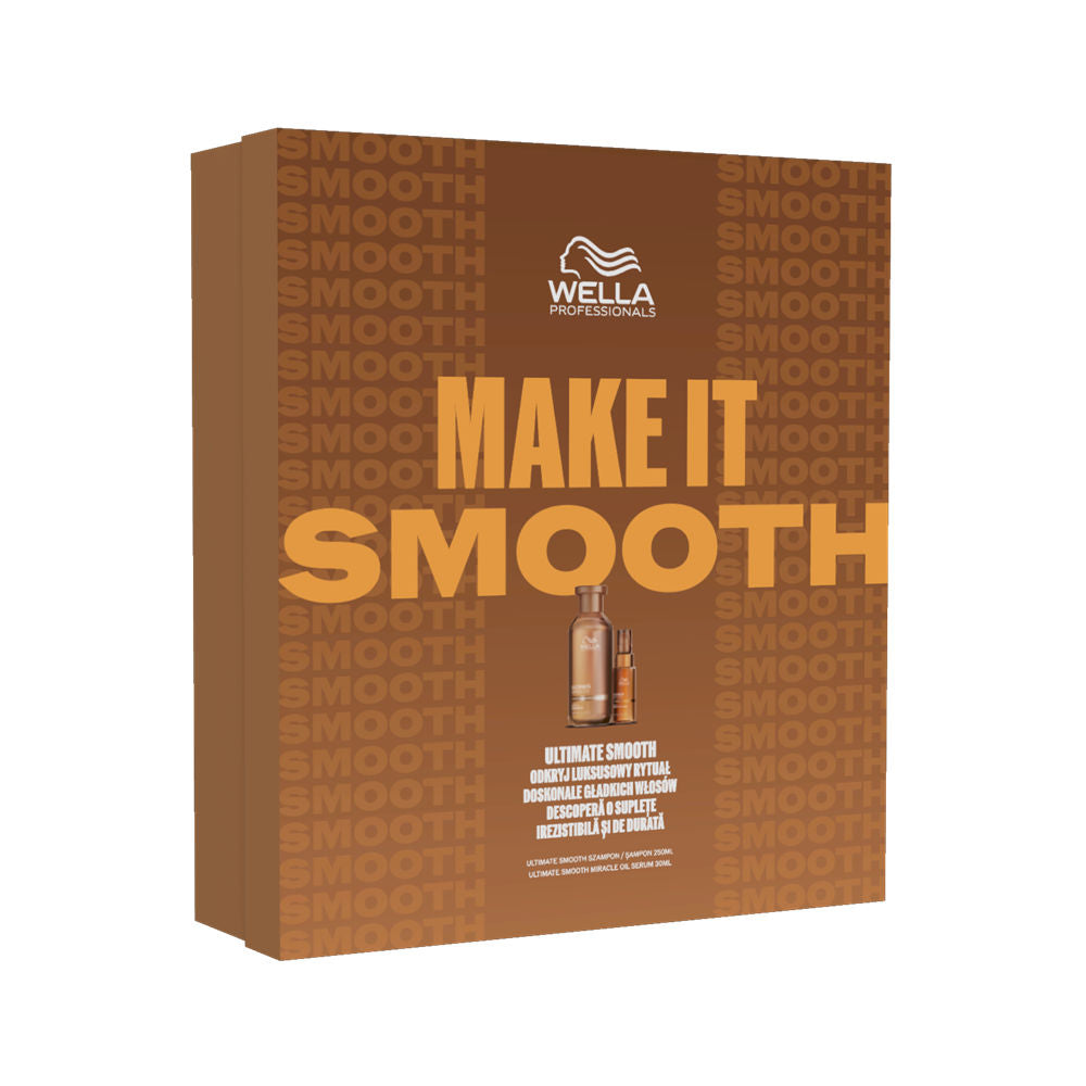 Wella Professionals Ultimate Smooth Set - Sampon 250ml + Ser Leave-in 30ml Pentru Netezirea Parului
