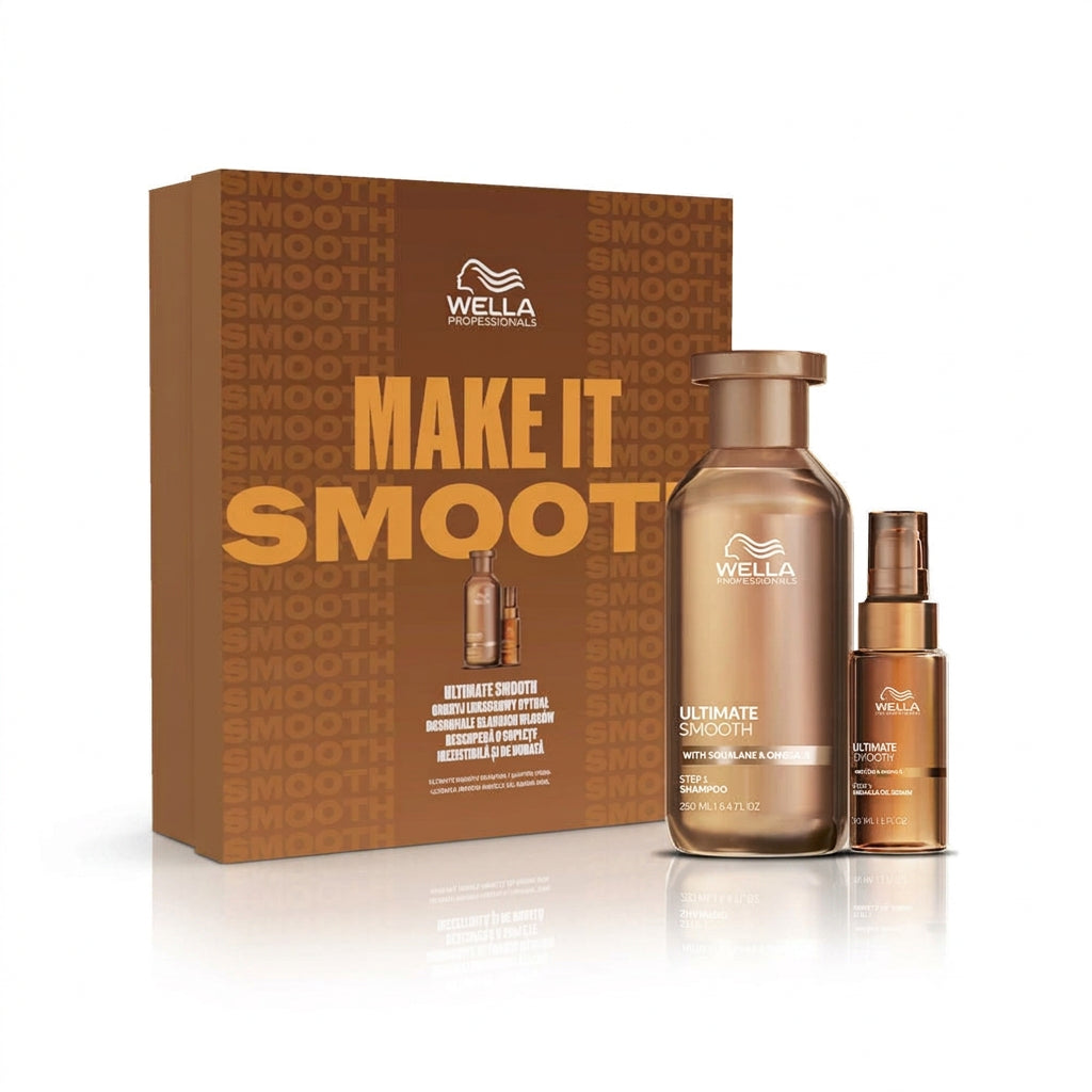 Wella Professionals Ultimate Smooth Set - Sampon 250ml + Ser Leave-in 30ml Pentru Netezirea Parului