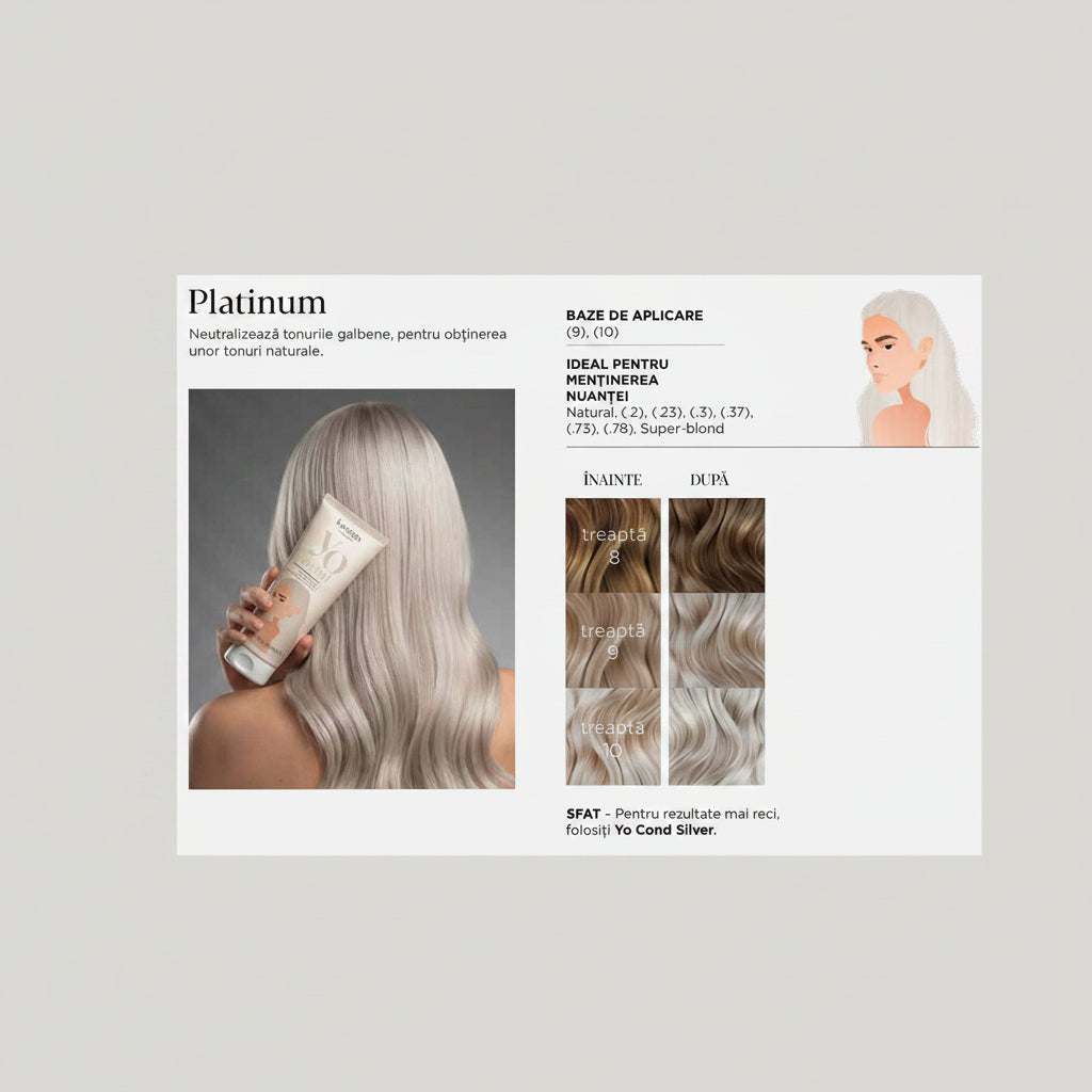 Kemon Yo Conditioner Platinum 200ml - Balsam Nuantator Pentru Par Blond sau Decolorat