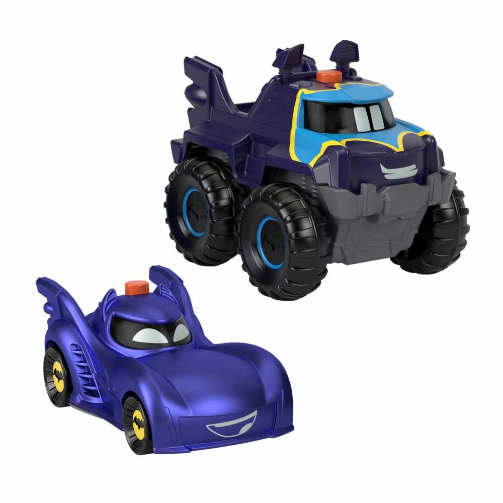 Fisher Price Batwheels Set 2 Masinute cu Lumini Redbird si Batwing Albastru