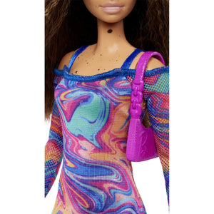 Barbie Papusa Fashionista Satena cu Pistrui