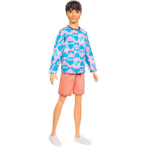 Barbie Papusa Ken Baiat Fashionistas cu Bluza cu Inimioare