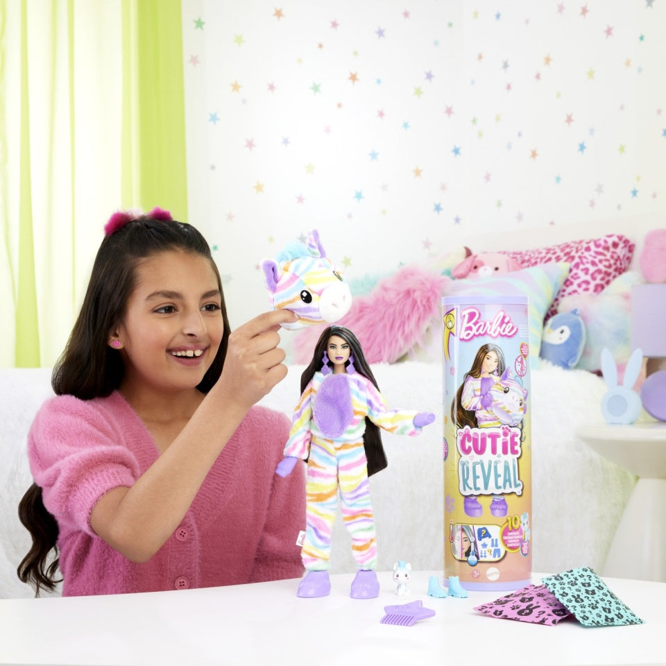 Barbie Papusa Cutie Reveal Zebra 33cm