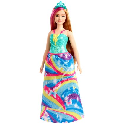 Barbie Papusa Printesa Dreamtopia cu Coronita Albastra 33cm