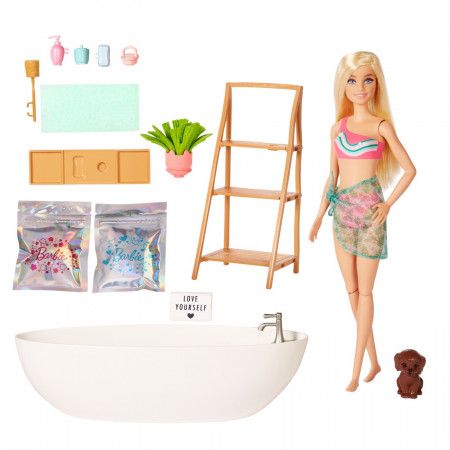 Barbie Set Papusa si Baie cu Confetti