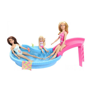 Barbie Set Papusa Barbie Blonda si Piscina