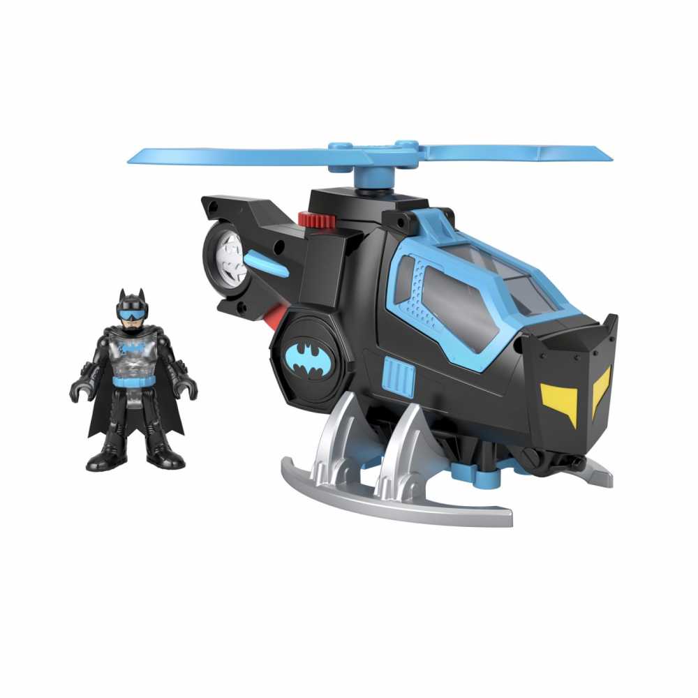 Fisher Price Imaginext DC Super Friends Vehicul Elicopter cu Figurina Batman cu Costum Negru