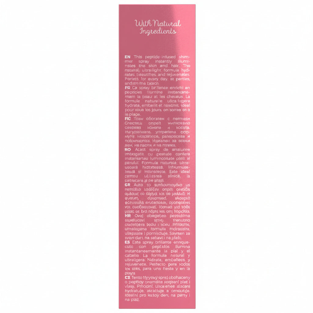 Cocosolis Aura Pink Peptide Shimmer Spray 100ml - Spray cu Peptide Pentru Fata, Corp si Par