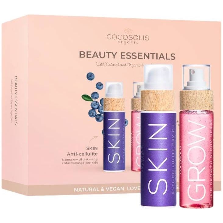 Cocosolis Beauty Essentials Set Grow Hair Serum 110ml si Skin Dry Oil 110ml