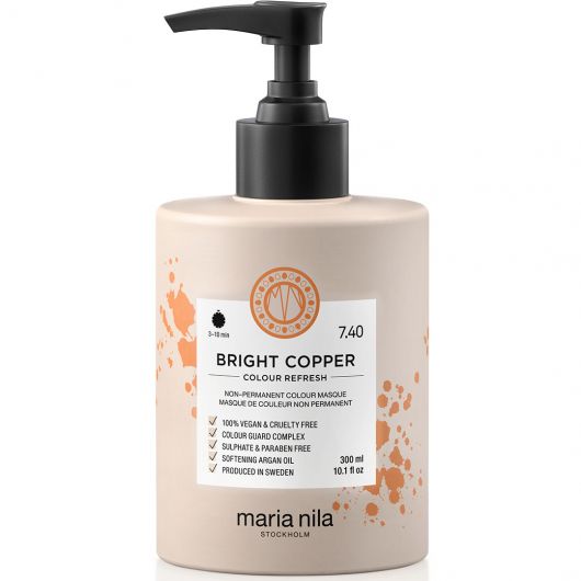 Maria Nila Colour Refresh Bright Copper 7.40 300ml - Masca de Par Nuantatoare
