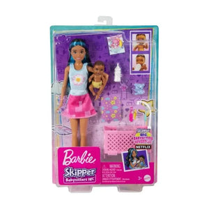 Barbie Papusa Mamica Bruneta cu Bebelus