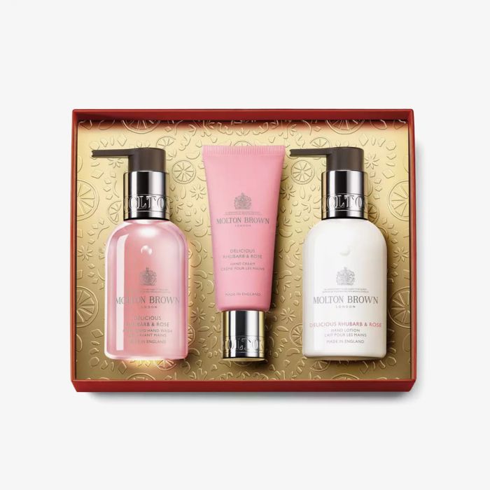 Molton Brown Delicious Rhubarb and Rose Hand Care Collection - Set