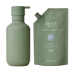 Keune Kit So Pure Cool - Dispenser + Sampon Neutralizator pentru Par Blond 400ml