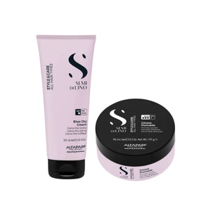 Set Alfaparf Semi di Lino - Crema Pentru Styling 200ml si Ceara de Par 90ml