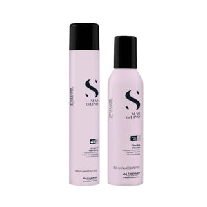 Set Alfaparf Semi di Lino - Fixativ 500ml si Spuma Modelatoare 250ml
