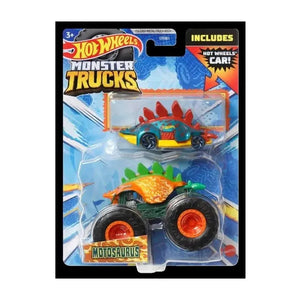 Hot Wheels Monster Truck si Masinuta Metalica Motosaurus