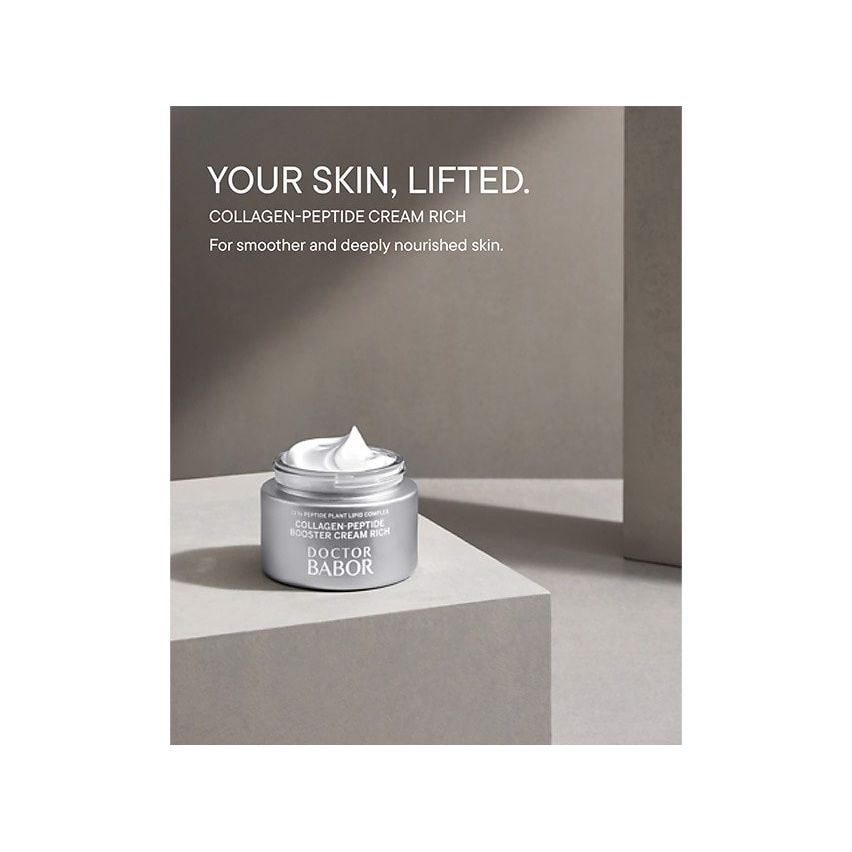 Babor Collagen-Peptide Booster Cream Rich 50ml - Cremă Antirid Bogată cu Colagen Marin, Matrixyl și Complex Lipidic pentru Ten Matur Uscat - Beauty Lounge