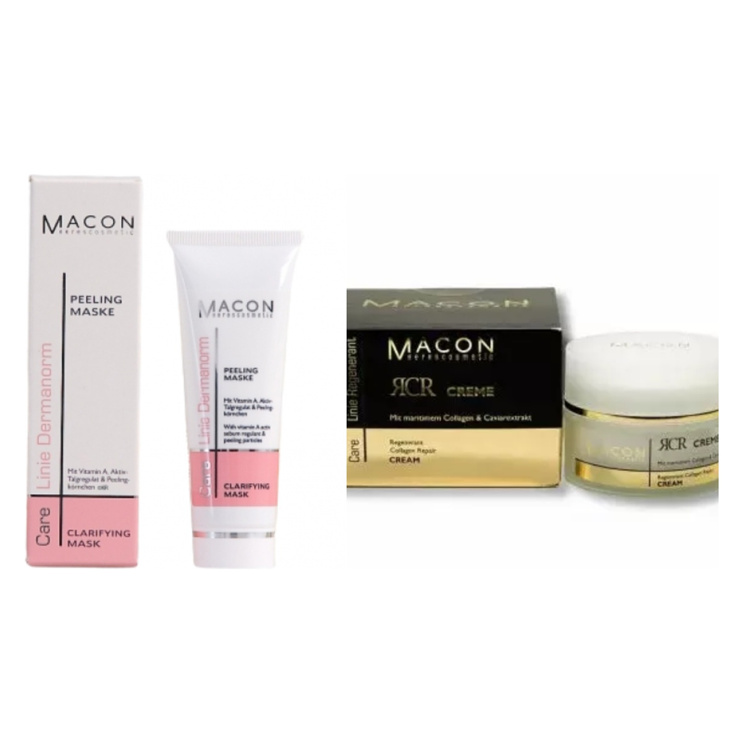 Set Macon - Collagen Repair Crema 50ml si Masca Peeling Dermanorm 50ml