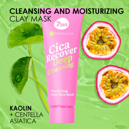 7DAYS Masca Argila Faciala Cica Recover Purifianta 80ml - Pentru Ten Gras