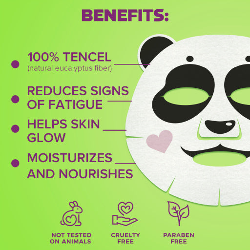 7DAYS Masca de Fata Animal Mask Sweet Panda Bambus & Ulei de Soia 28g - Reduce Petele Pigmentare