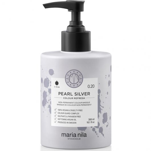 Maria Nila Colour Refresh Pearl Silver 0.20 - Masca de Par Nuantatoare 300ml - Beauty Lounge
