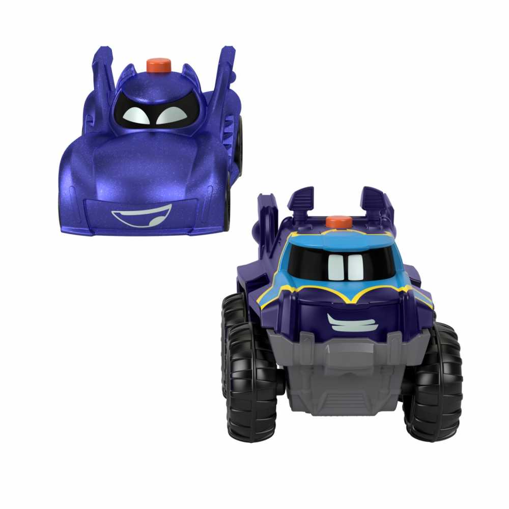 Fisher Price Batwheels Set 2 Masinute cu Lumini Redbird si Batwing Albastru