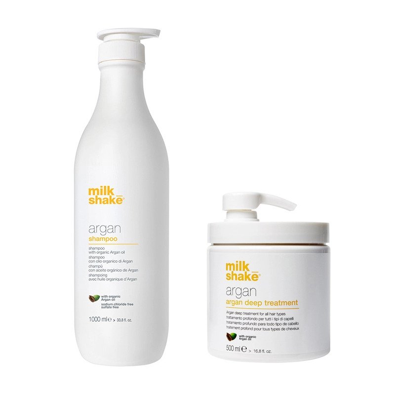 Set Milkshake Argan Sampon 1000ml si Tratament 500ml - Beauty Lounge