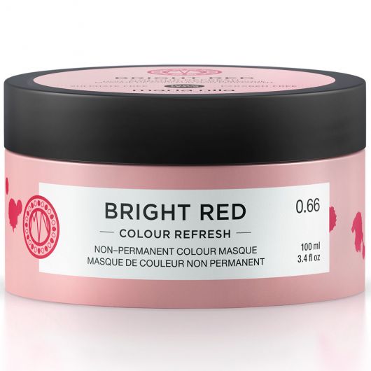 Maria Nila Colour Refresh Bright Red 0.66 - Masca de Par Nuantatoare 100ml - Beauty Lounge