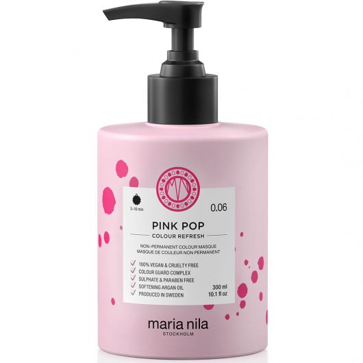 Maria Nila Colour Refresh Pink Pop 0.06 - Masca de Par Nuantatoare 300ml