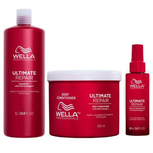 Set Wella Professionals Care Ultimate Repair - Sampon 1000ml Balsam 500ml si Ser 95ml