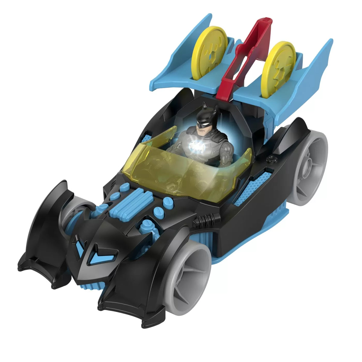 Fisher Price Imaginext DC Super Friends Vehicul cu Figurina Batman cu Costum Gri