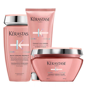 Set Kerastase Chroma Absolu - Sampon Bain 250ml Balsam 200ml si Masca 200ml