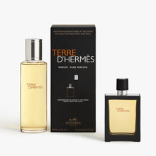 Încarcă imaginea în Galerie, Hermes Terre D&#39;Hermes Set Pure Perfume 30ml si Refill Bottle 125ml - Set Pentru Barbati
