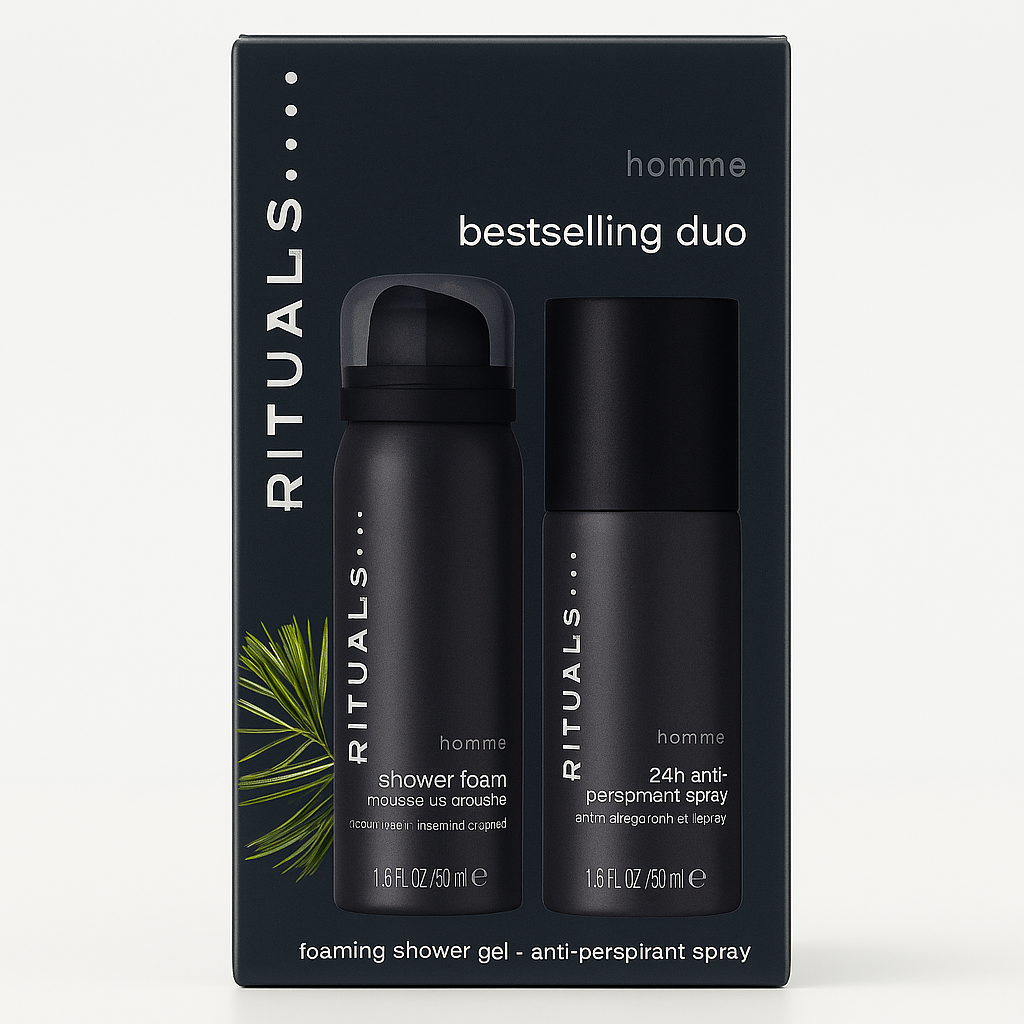 Rituals The Ritual of Homme Bestselling Duo Set - Spuma de Dus 50ml + Anti-Perspirant 50ml