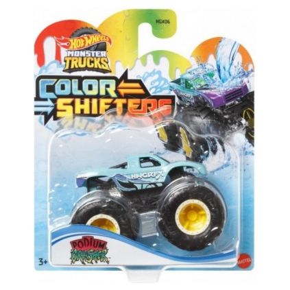 Hot Wheels Monster Truck Camion Podium Crasher cu culori Schimbatoare