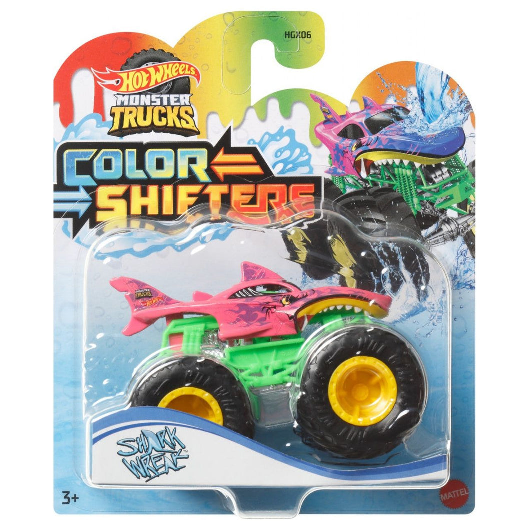 Hot Wheels Monster Truck Camion Shark Wreak cu culori Schimbatoare