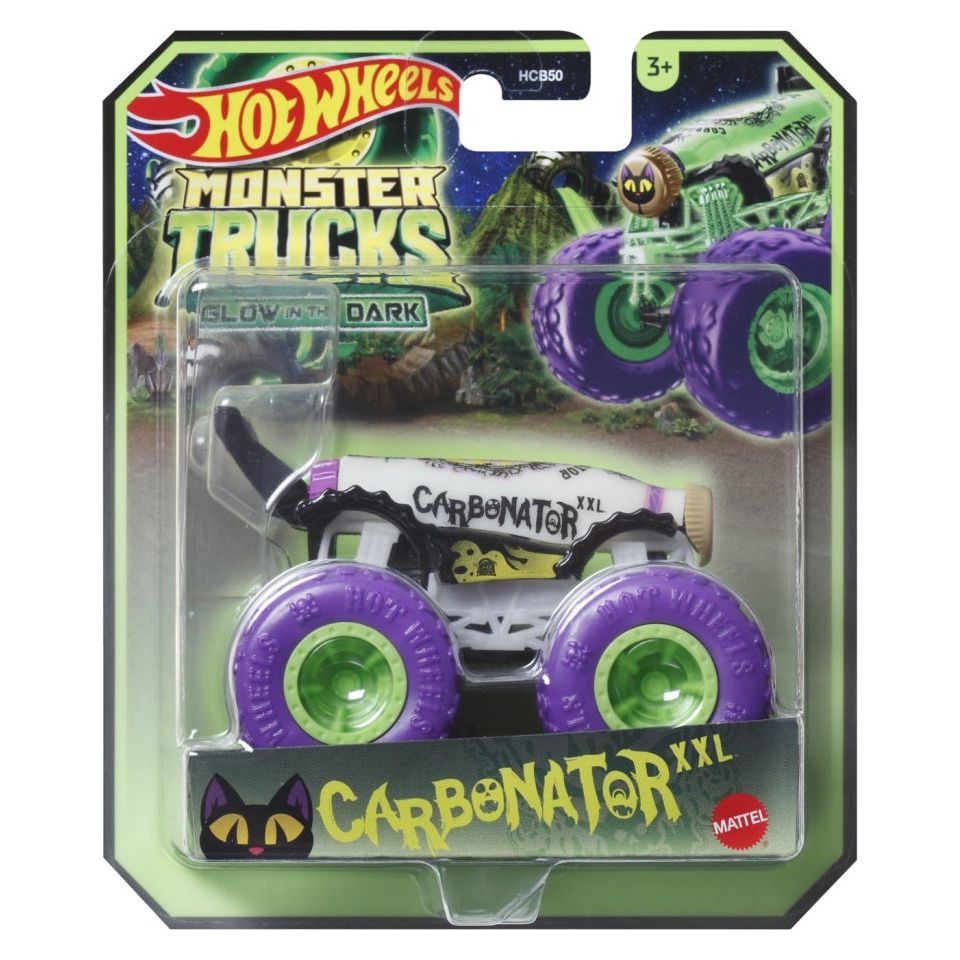 Hot Wheels Monster Truck Glow in The Dark Masinuta Carbonator XXL