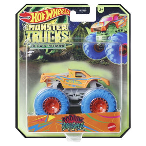 Hot Wheels Monster Truck Glow in The Dark Masinuta Podium Crasher