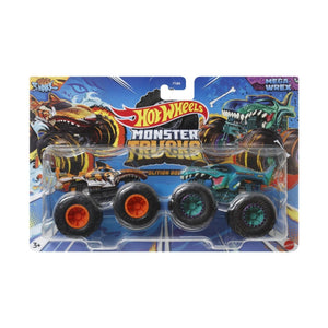 Hot Wheels Monster Truck Set 2 Masini Tiger Shark si Mega Wrex Scara 1 La 64