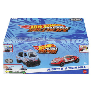 Hot Wheels Set 2 Masinute Metalice Pull Back Mighty K si Twin Mill