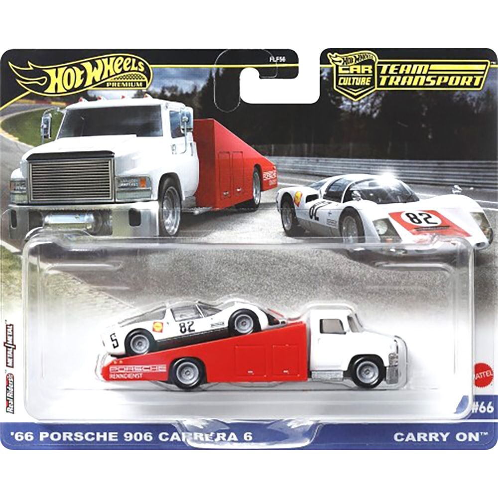 Hot Wheels Transportator Carry On cu Masinuta Porsche Carrera 906