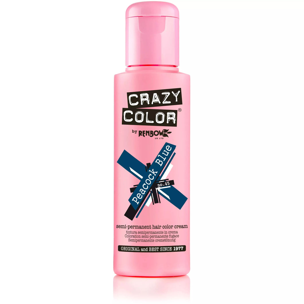 Crazy Color 45 Peacock Blue Vopsea Semipermanenta 100ml