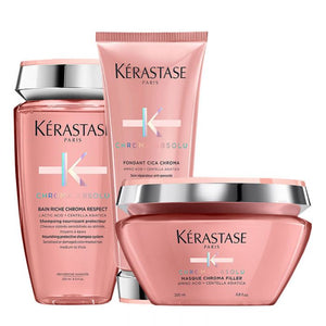 Set Kerastase Chroma Absolu - Sampon Bain Riche 250ml Balsam 200ml si Masca 200ml