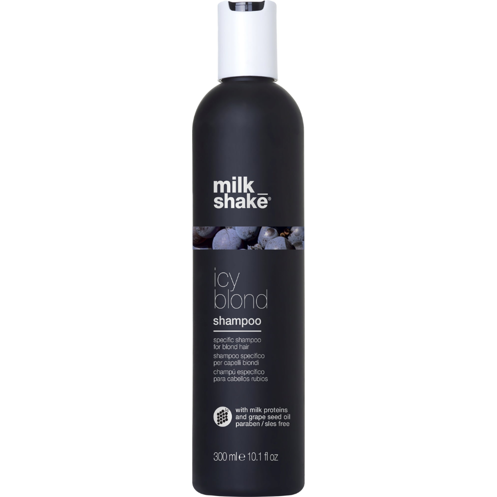 MilkShake Icy Blond Shampoo 300ml - Sampon cu Pigment pentru Crearea Tonurilor Reci