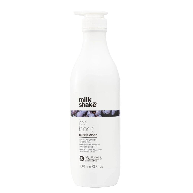 MilkShake Icy Blond Conditioner 1000ml - Balsam cu Pigment Pentru Crearea Tonurilor Reci